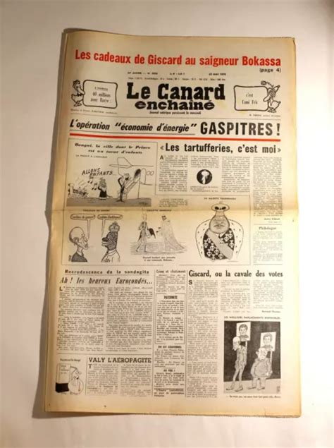 Ancien Journal Satirique Le Canard Encha N E Ann E N