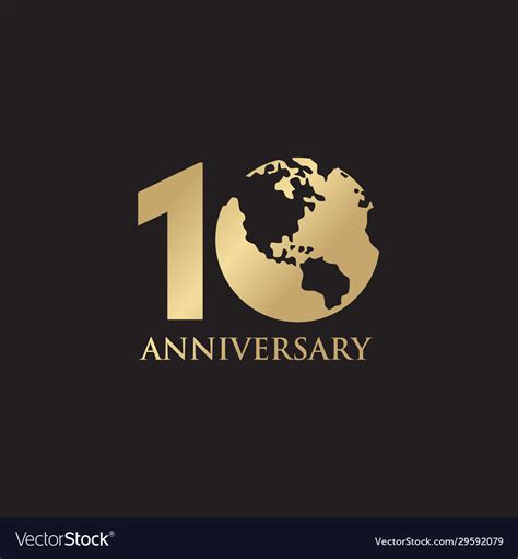 10th Wedding Anniversary Logo