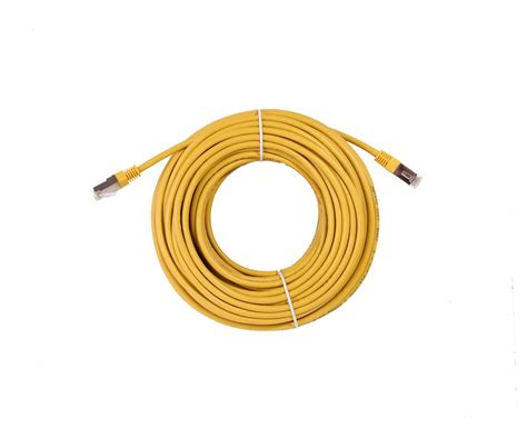 Cordon Rj45 Cat 6 100 Ohms Blinde Ftp Jaune 30 Metres