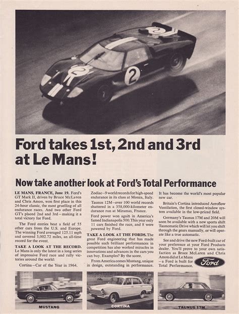 1966 Ford Gt40 Wins Le Mans Ad Usa A Photo On Flickriver