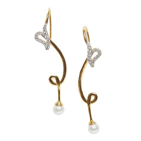 Voylla Gold Plated Drop Earrings Voylla