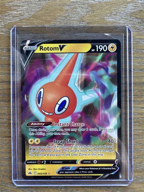 Pokémon TCG Rotom V Crown Zenith 045 159 Holo Ultra Rare eBay