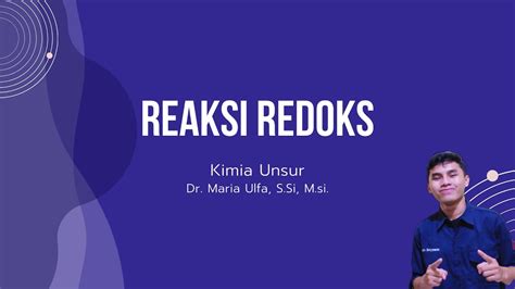 Setyawan Hayu Primono K3319066 Reaksi Redoks KIMIA UNSUR FKIP UNS 2021