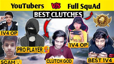 YouTubers VS Full Squad Best 1V4 Clutches GoDTusarOP LouWan Gaming