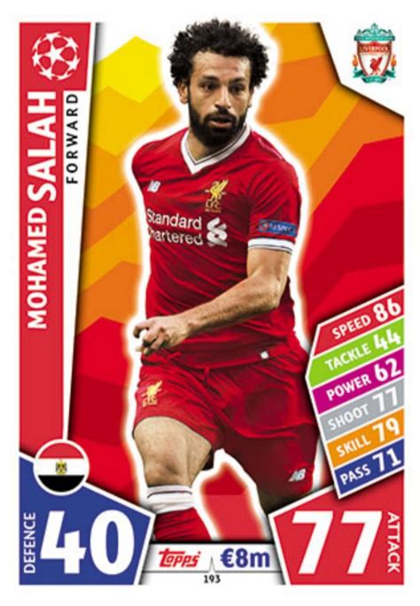 Mohamed Salah Match Attax Football Cards Lionel Messi