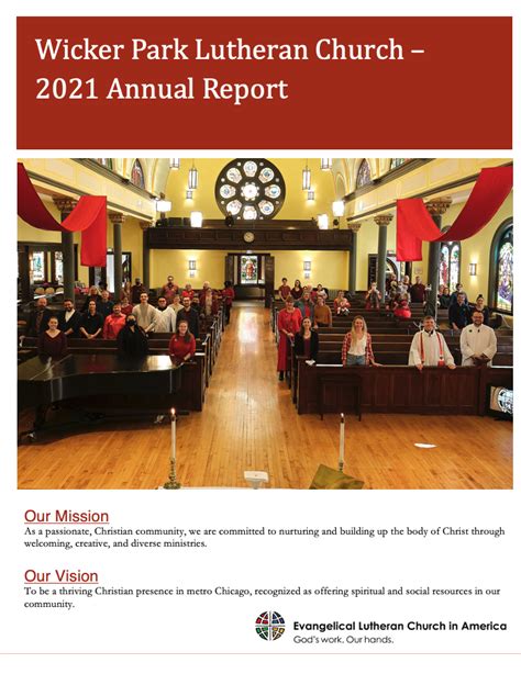 Annual Report Wicker Park Lutheran Church