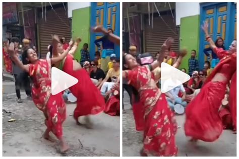 Viral Video Desi Aunties Zabardast Gravity Defying Dance On Dhol Beats Is A Must Watch