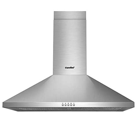 Comfee Inch Ducted Pyramid Range Cfm Stainless Steel Wall Mount