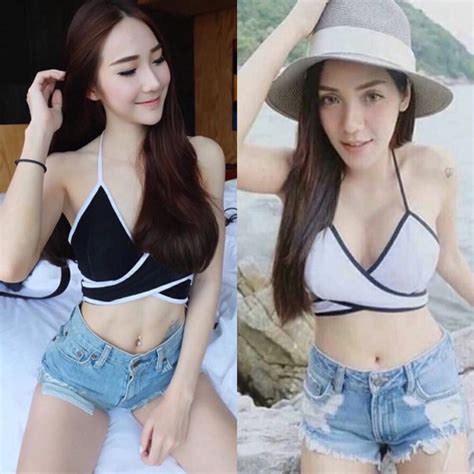 BIKINI ชดวายนำ เลนทะเล ผา2ชนเยบประกบ เสอสายเดยว ไขวหลง