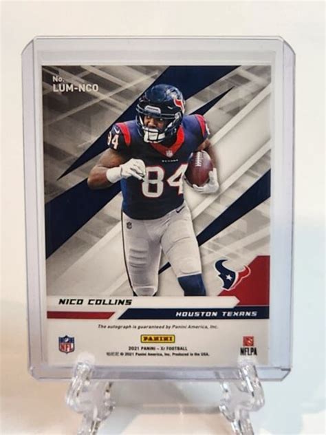 2021 Panini XR Luminous Endorsements LUM NCO Nico Collins 99 AU