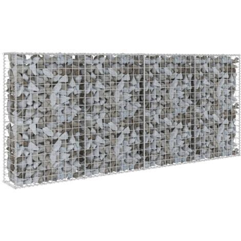 Vidaxl Mur Gabion Avec Couvercles Acier Galvanis X X Cm