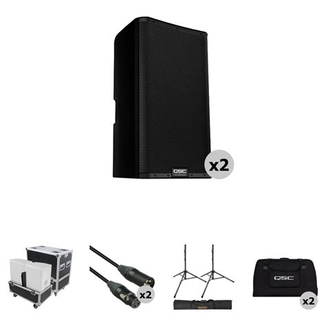 Qsc K122 Powered Portable Pa Speaker Kit With Two Speakers