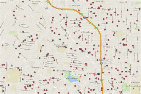 Registered Sex Offender Map Of San Antonio Area ZIP Codes
