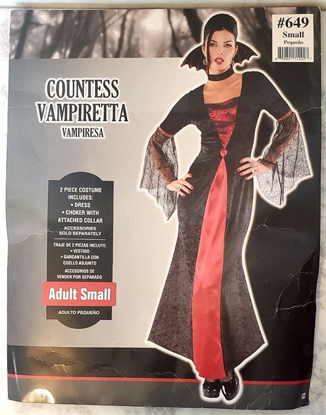 Countess Vampiretta Halloween Costume Adult Small Gem