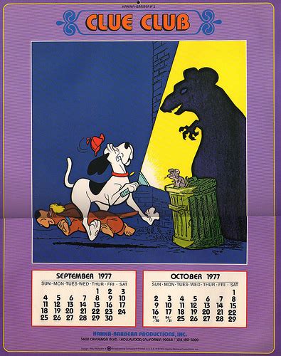 Hanna Barbera Calendar 1977 Woofer Wimper Clue Club Flickr