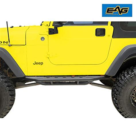 EAG Nerf Bars Side Step Armor Rock Guards Tubular Fit For 87 06 Jeep