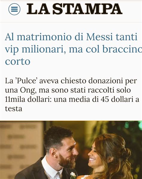 Fabrizio Biasin On Twitter Nozze Messi Tutti Milionari No Regali