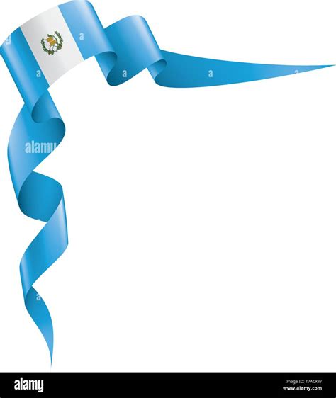 Bandera De Guatemala Ilustración Vectorial Sobre Un Fondo Blanco