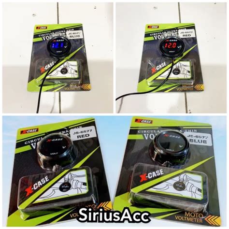 Voltmeter Aki Bulat Model Rizoma Volt Meter X Case Pengukur Aki Motor