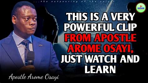 This Is A Very Powerful Video From Apostle Arome Osayi Spiritual