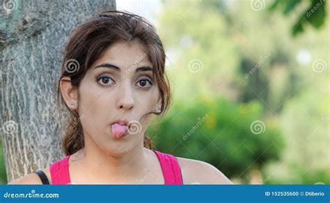 Latina Adult Female Making Funny Faces Stock Photo Image Of Happy Latino 152535600