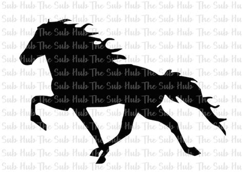 Horse Solid Black Print Racking Ready To Press Sublimation Etsy