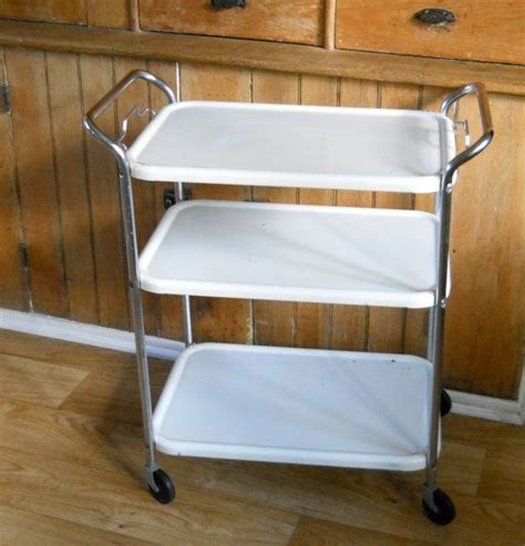 Vintage Rolling Metal Kitchen Cart