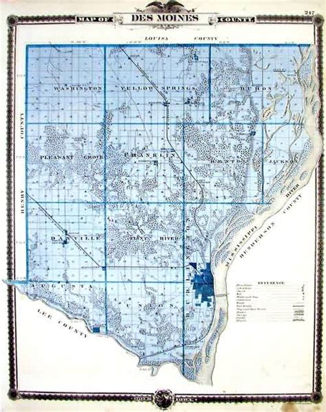 Map of Des Moines County - Art Source International