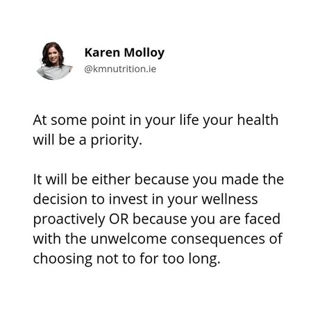 KM Nutrition - "Do not let illness make you realise the... 