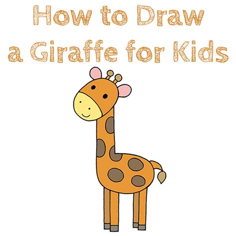 How To Draw A Cartoon Giraffe Easy Drawing Tutorial For Kids – NBKomputer