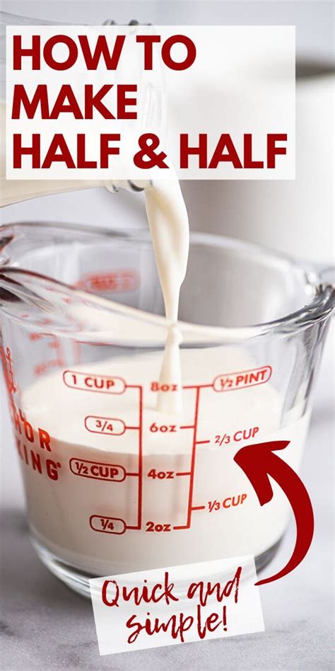 how to make half and half into milk