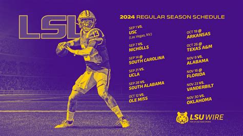 Downloadable 2024 LSU Tigers football schedule - Yahoo Sports