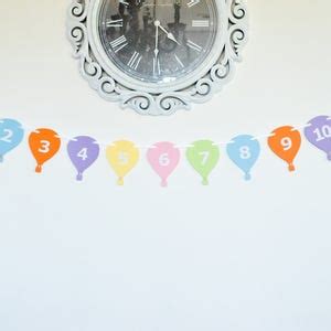 Pastel Hot Air Balloon Milestone Monthly Photo Banner First Year Birthday Party Decor Photo