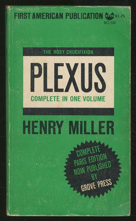 Sexus The Rosy Crucifixion Book One Two And Three Henry Miller Books