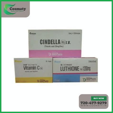 Cindella Mg Glutathione Injections Full Set Square Seal