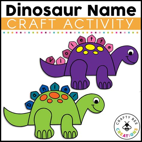 Dinosaur Name Craft Dinosaur Activities Bulletin Board Editable