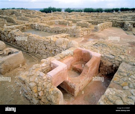 Tunisia Ruins Of Punic City Of Kerkouane Or Kerkuane Circa 500 BC World