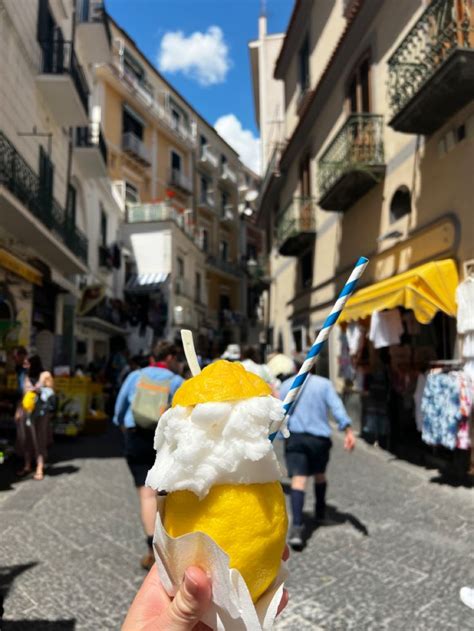 Fresh Lemon Sorbet In Amalfi Amalfi Almafi Coast Italy Amalfi Coast