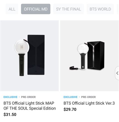 Bts Official Light Stick Se Map Of The Soul Brand New Town Green