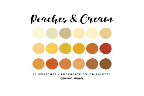 Peaches And Cream Procreate Color Palette Graphic By Digitalartsupply0