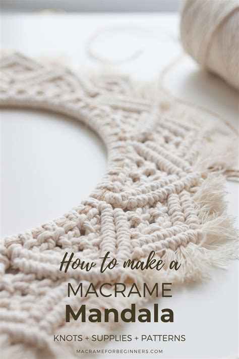 How To Make A Beautiful Macrame Mandala Knots Supplies Diy