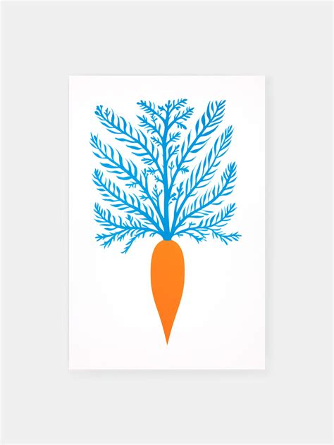 Carrot Silhouette Poster - Klumo Shop