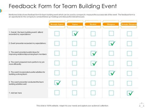 Feedback Form For Team Building Event | Presentation Graphics | Presentation PowerPoint Example ...