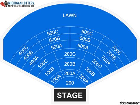 Michigan Lottery Amphitheatre Seating Chart