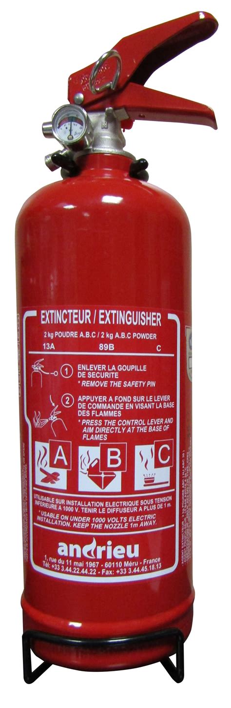 EXTINCTEUR 2 KG POUDRE ABC PRESSION PERMANENTE