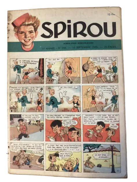 Ancienne Revue Spirou Vintage Bande Dessin E Livre Pas Lucky Luke