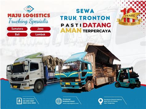 Sewa Truk Tronton Muatan Besi Maju Logistics