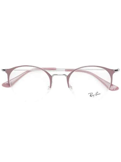 Ray Ban Round Frame Half Rim Glasses Modesens