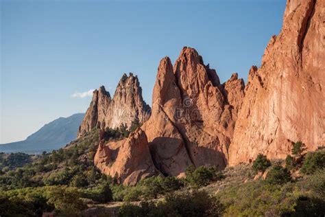 Garden of the Gods Rock Formations Stock Image - Image of park ...