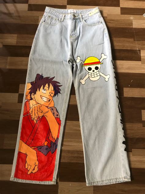 3rd LUFFY CUSTOM PANTS BY PRENZONE | One piece jeans anime, Luffy jeans